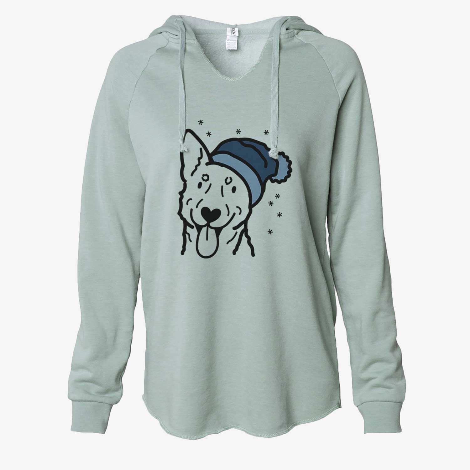 Frosty Australian Cattle Dog - Cali Wave Hooded Sweatshirt