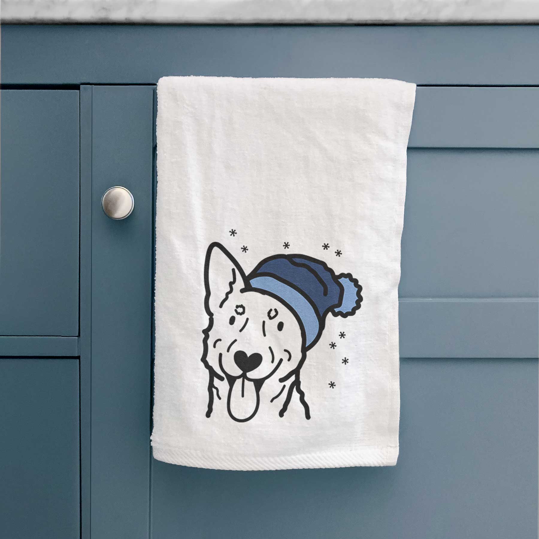 Frosty Australian Cattle Dog - Decorative Hand Towel