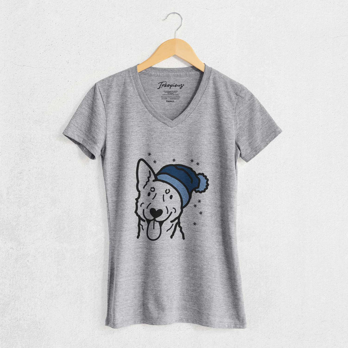 Frosty Australian Cattle Dog - Women's V-neck Shirt