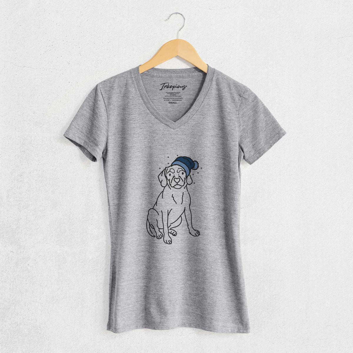 Frosty Puggle - Babs - Women's V-neck Shirt