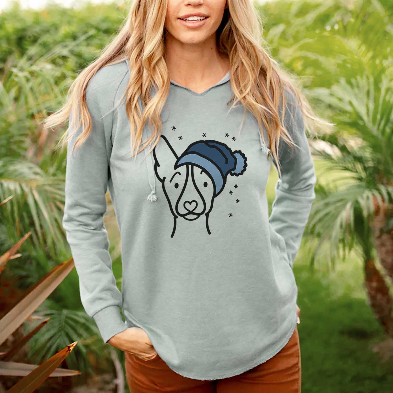 Frosty Basenji - Cali Wave Hooded Sweatshirt