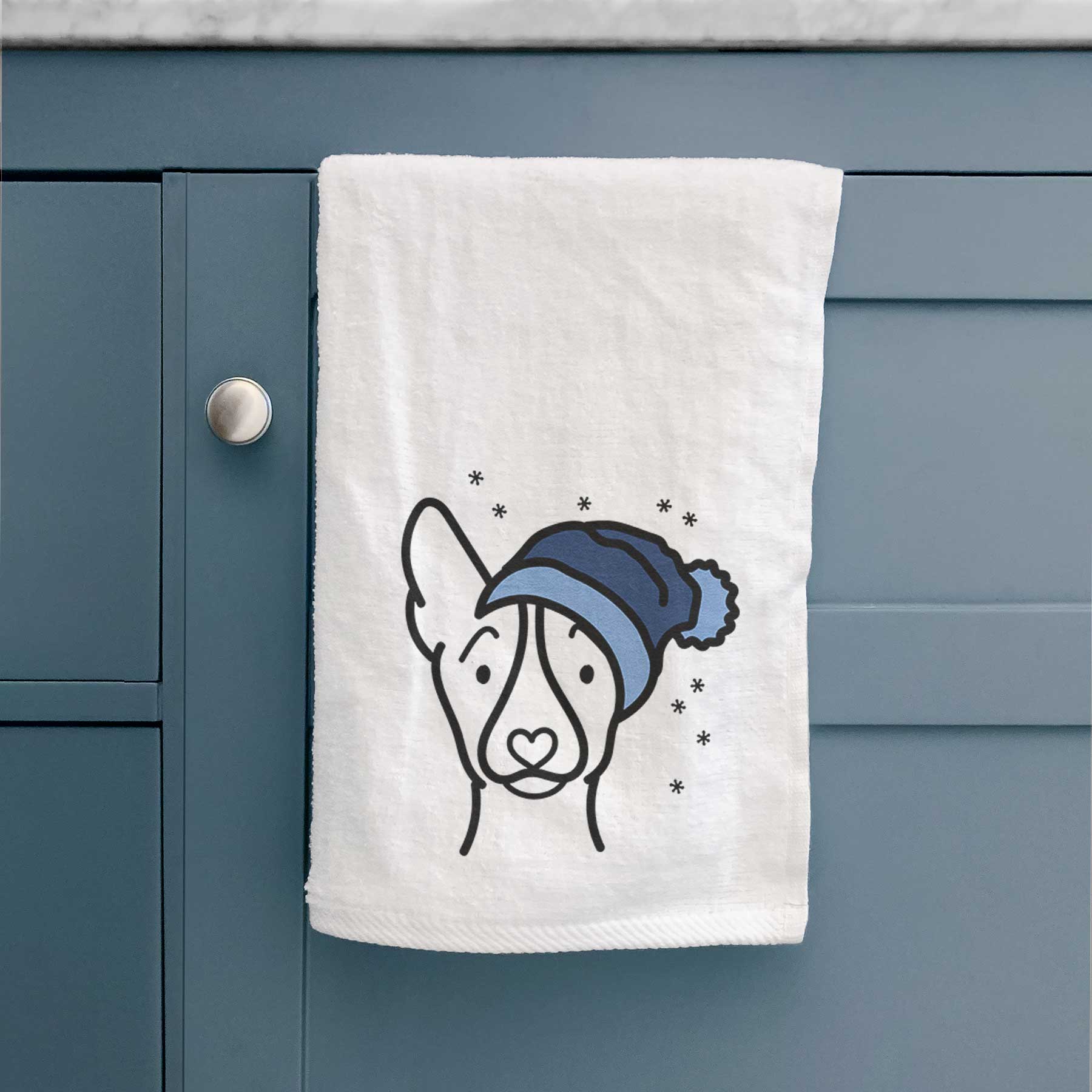 Frosty Basenji - Decorative Hand Towel