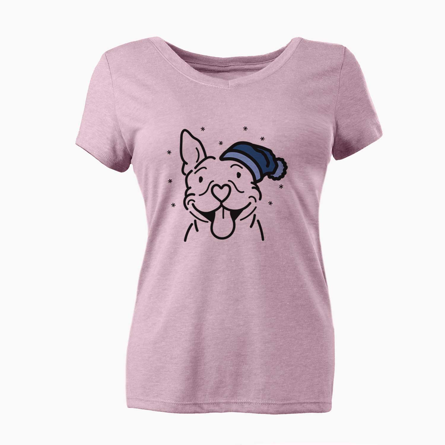 Frosty Pitbull - Basil - Women's V-neck Shirt