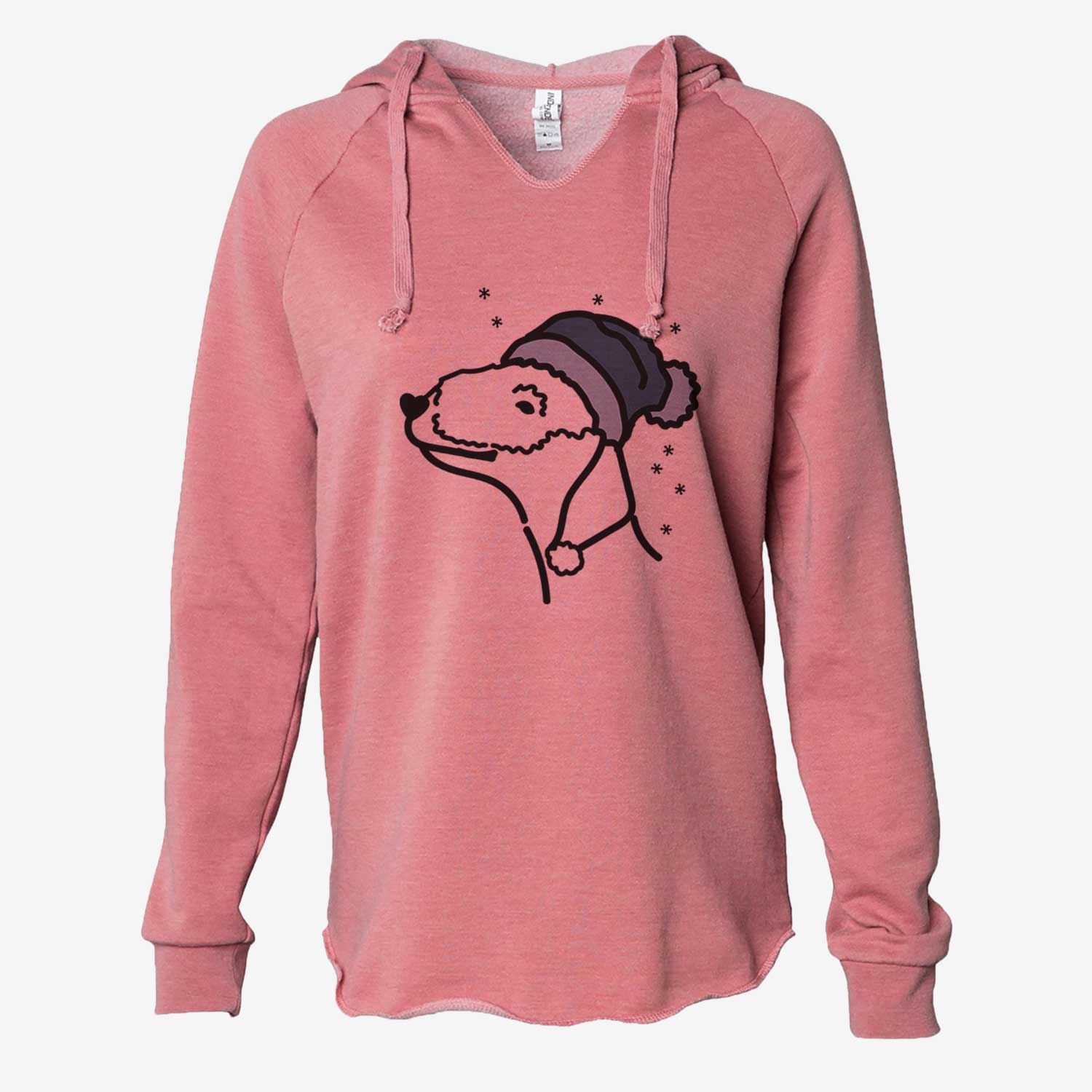 Frosty Bedlington Terrier - Cali Wave Hooded Sweatshirt