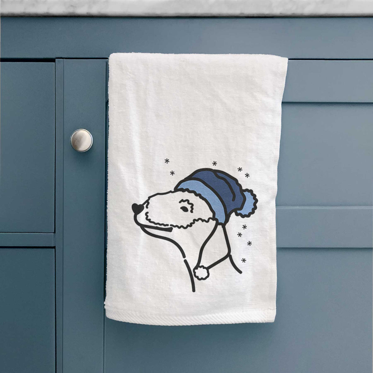 Frosty Bedlington Terrier - Decorative Hand Towel