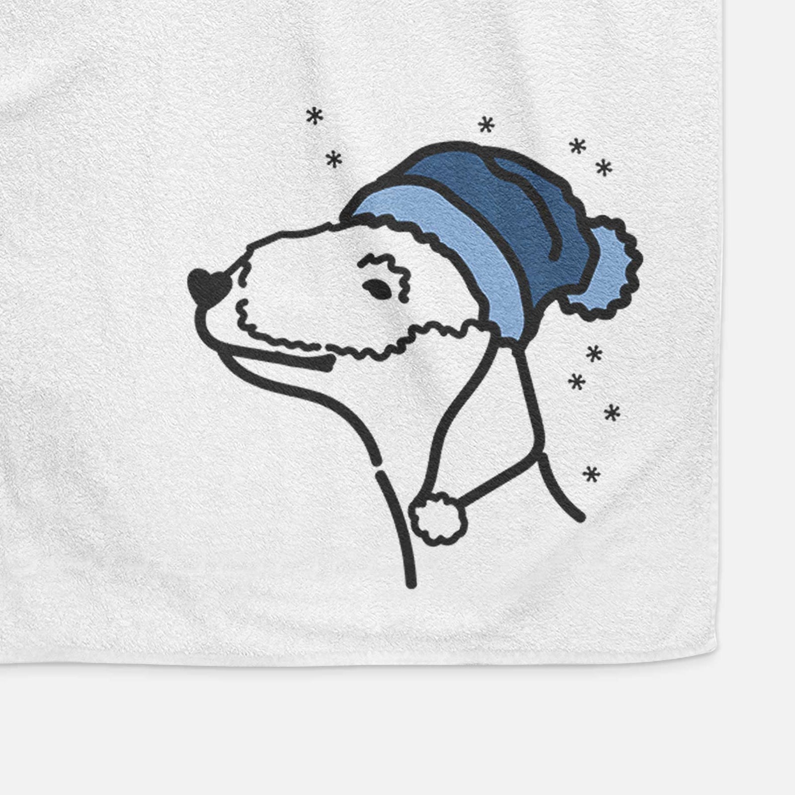 Frosty Bedlington Terrier - Decorative Hand Towel