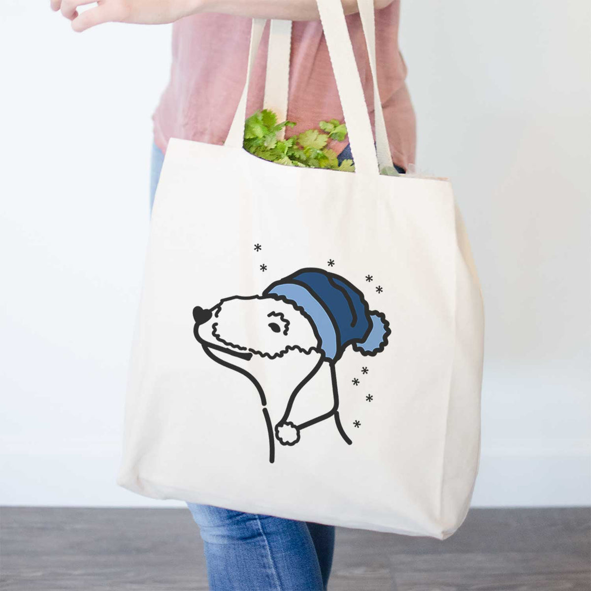 Frosty Bedlington Terrier - Tote Bag