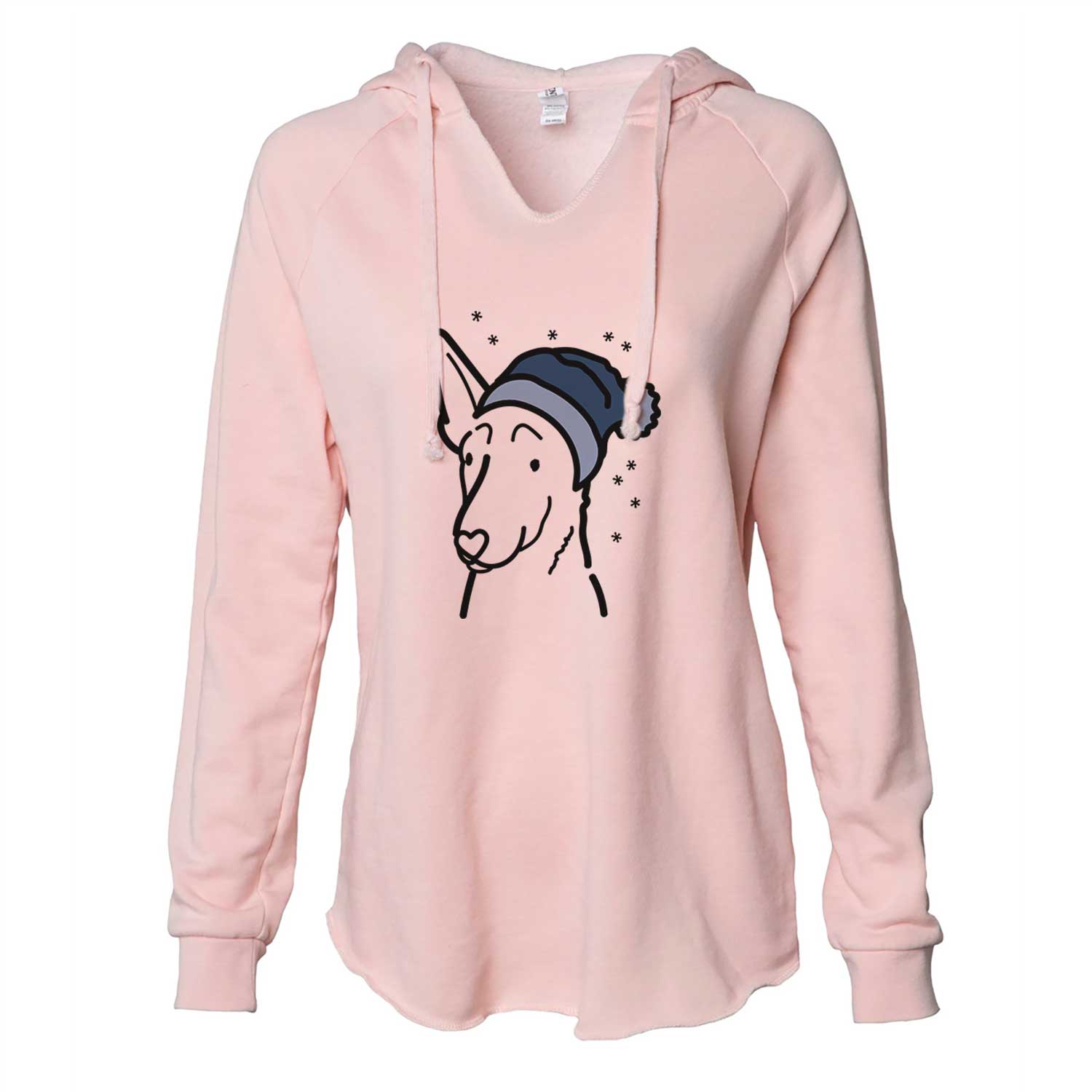 Frosty Belgian Malinois - Cali Wave Hooded Sweatshirt