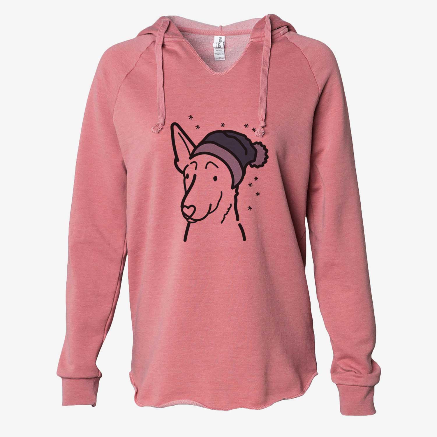 Frosty Belgian Malinois - Cali Wave Hooded Sweatshirt