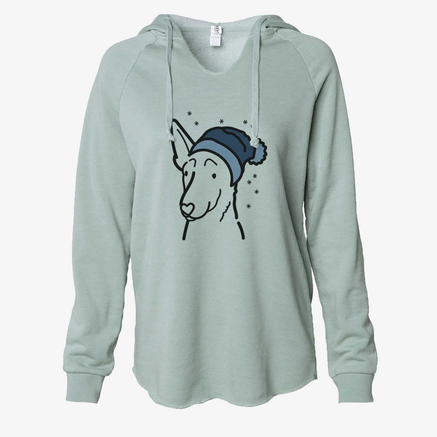 Frosty Belgian Malinois - Cali Wave Hooded Sweatshirt