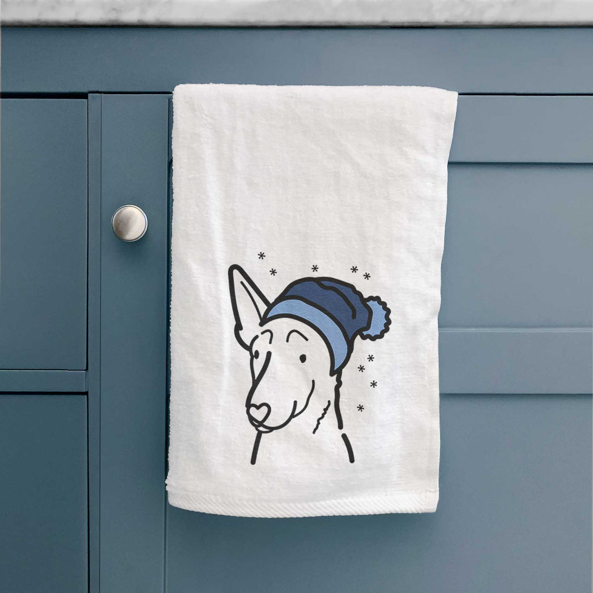 Frosty Belgian Malinois - Decorative Hand Towel