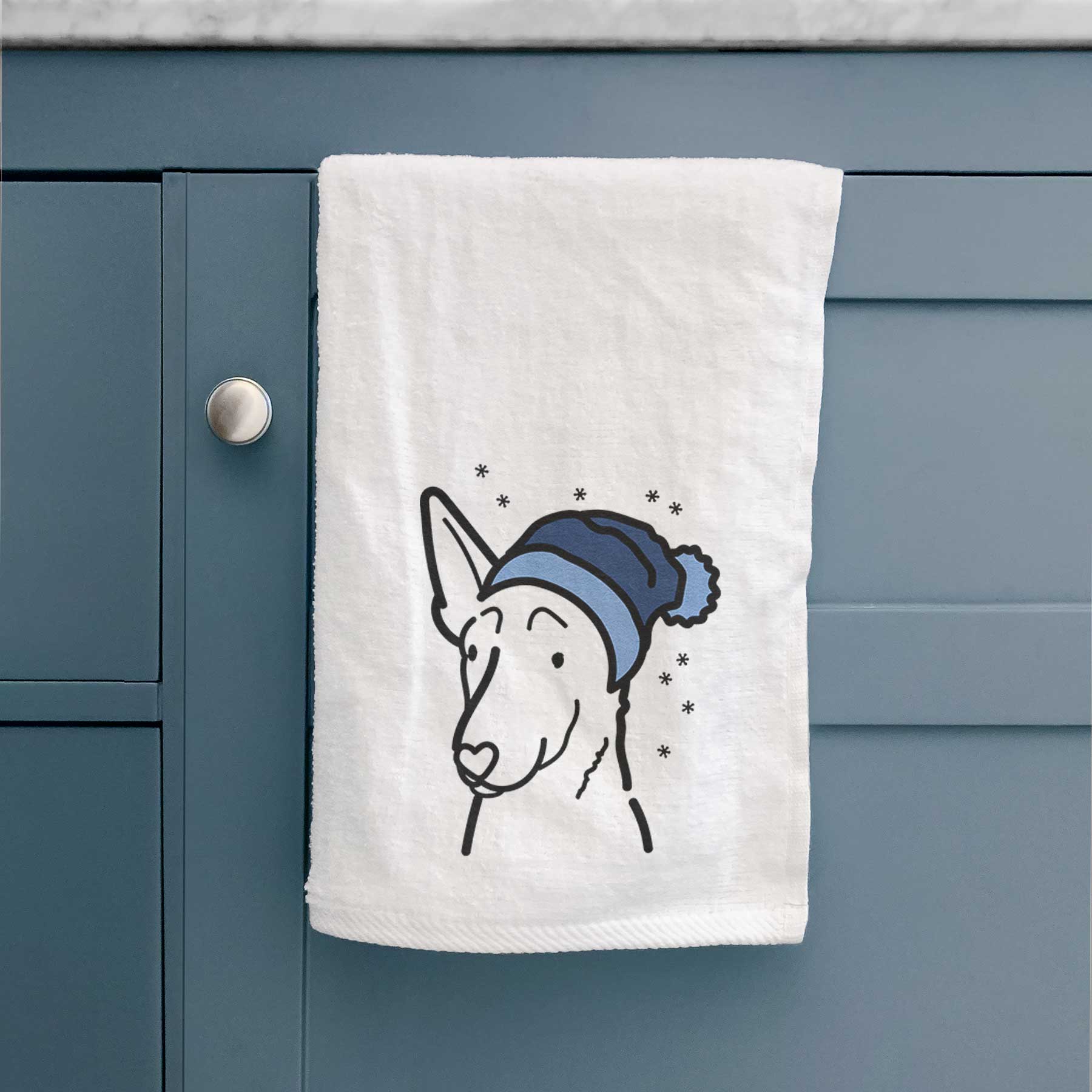 Frosty Belgian Malinois - Decorative Hand Towel
