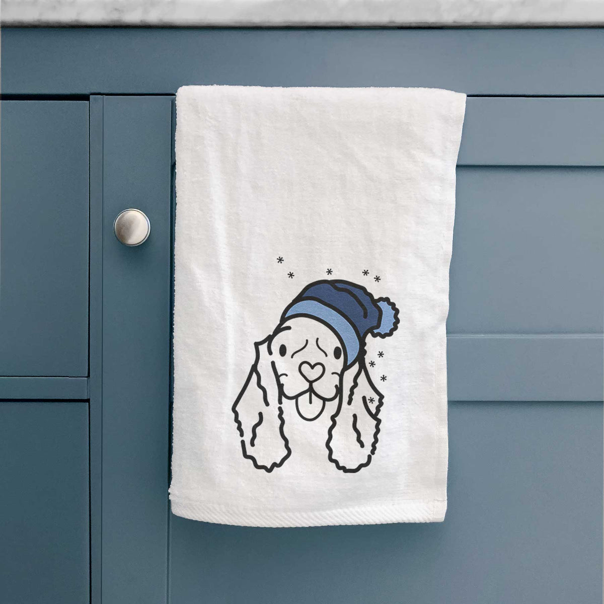 Frosty American Cocker Spaniel - Bella - Decorative Hand Towel