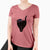 Frosty Black Cat - Bella - Women's V-neck Shirt