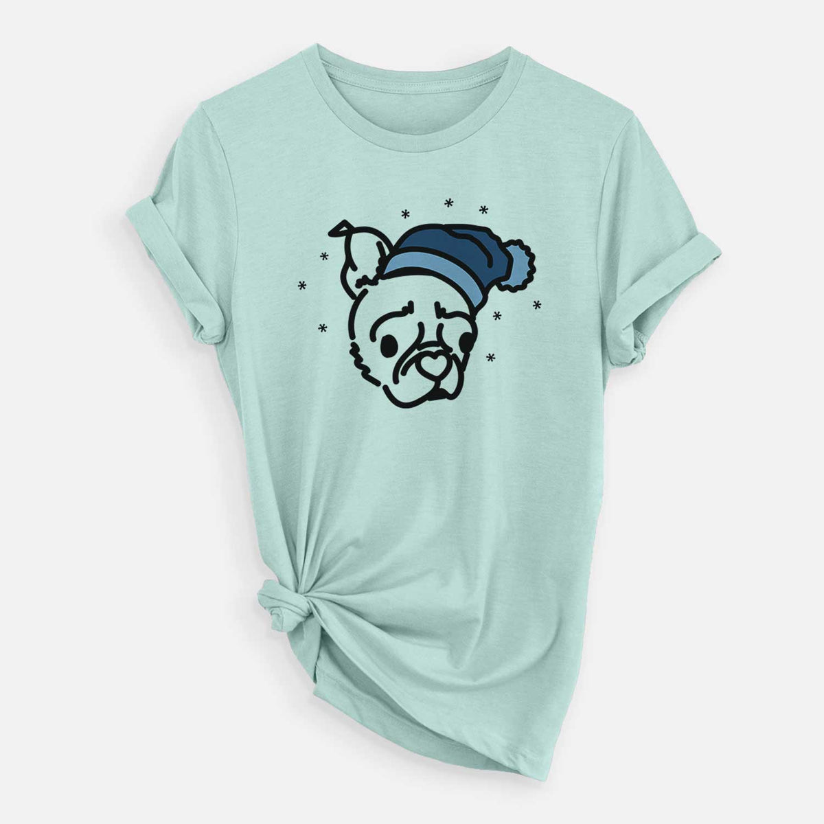 Frosty Pug Boston Terrier Mix - Bella - Unisex Crewneck