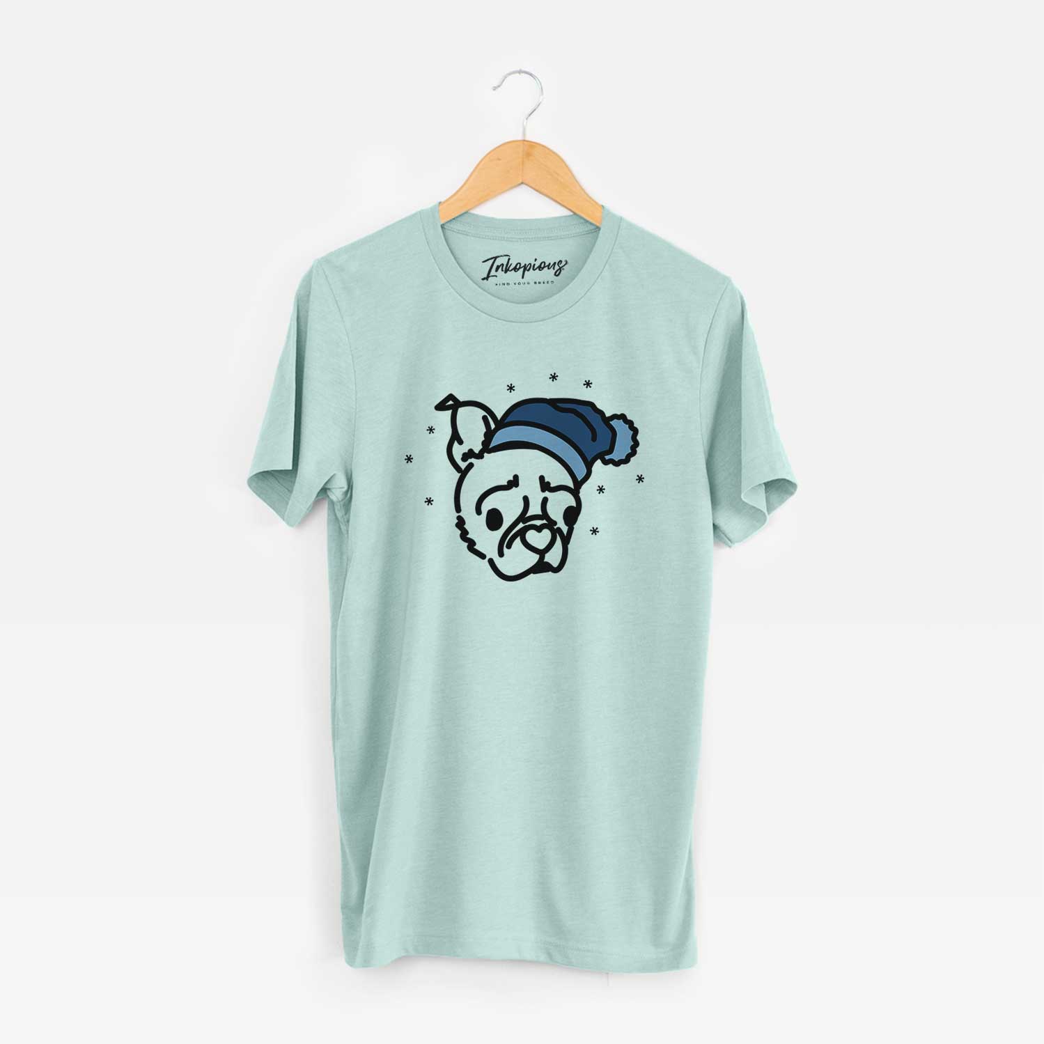 Frosty Pug Boston Terrier Mix - Bella - Unisex Crewneck