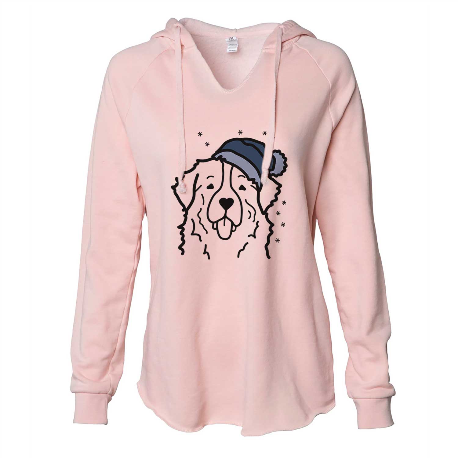 Frosty Bernese Mountain Dog - Cali Wave Hooded Sweatshirt