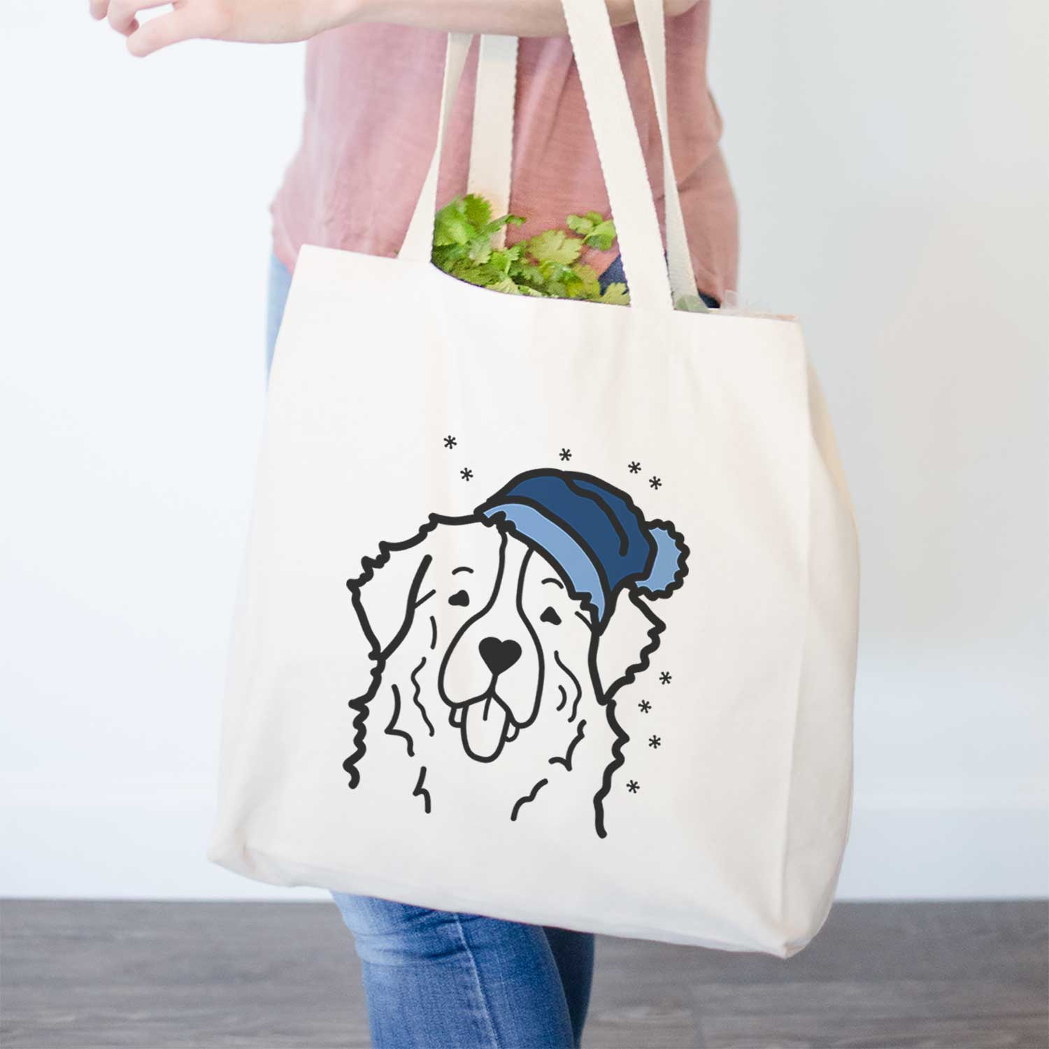 Frosty Bernese Mountain Dog - Tote Bag