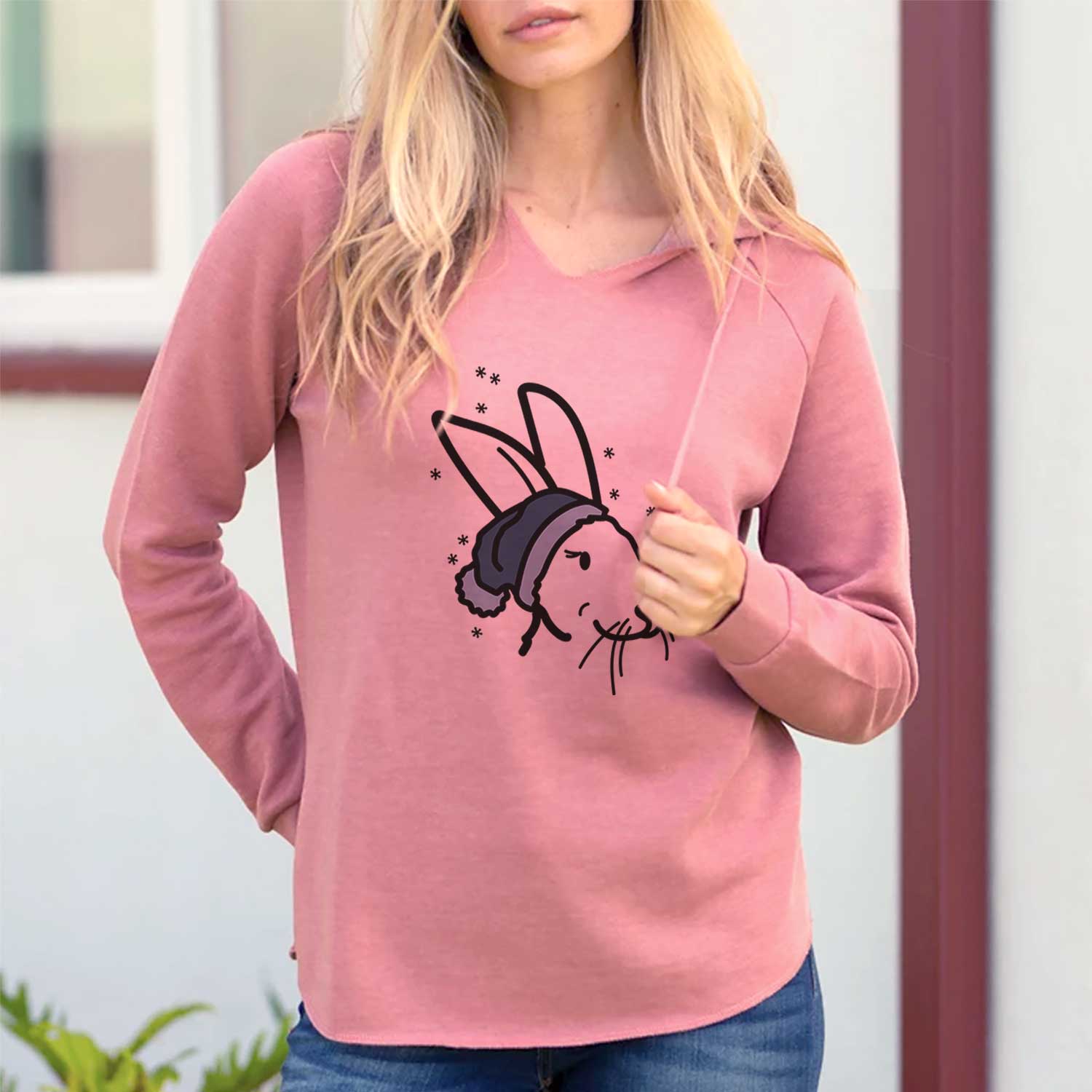 Frosty Rex Rabbit - Betsy - Cali Wave Hooded Sweatshirt