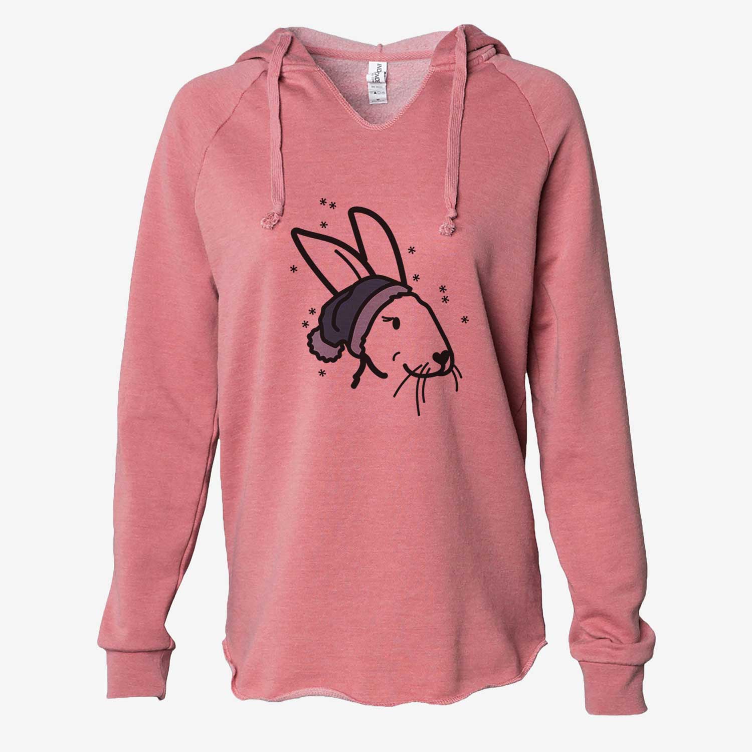 Frosty Rex Rabbit - Betsy - Cali Wave Hooded Sweatshirt