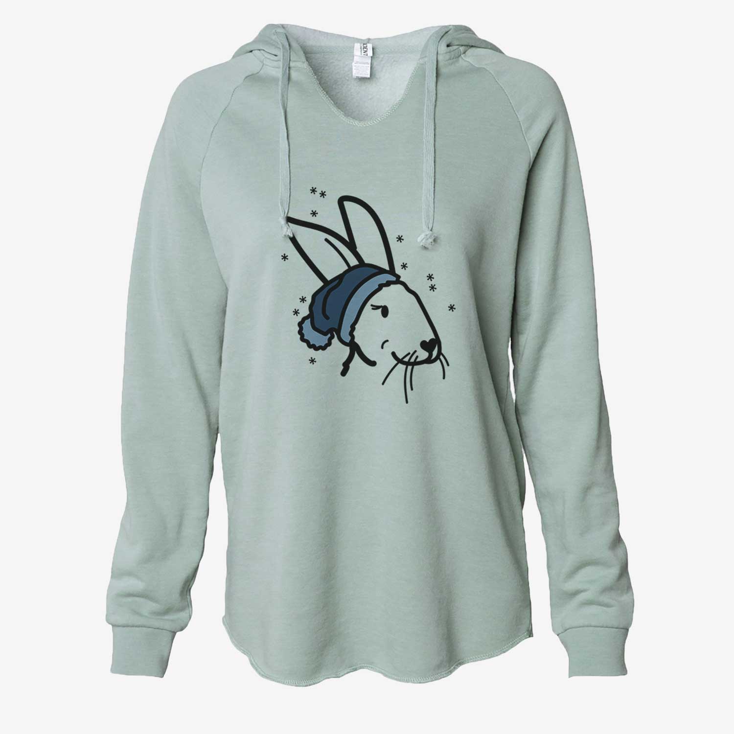 Frosty Rex Rabbit - Betsy - Cali Wave Hooded Sweatshirt