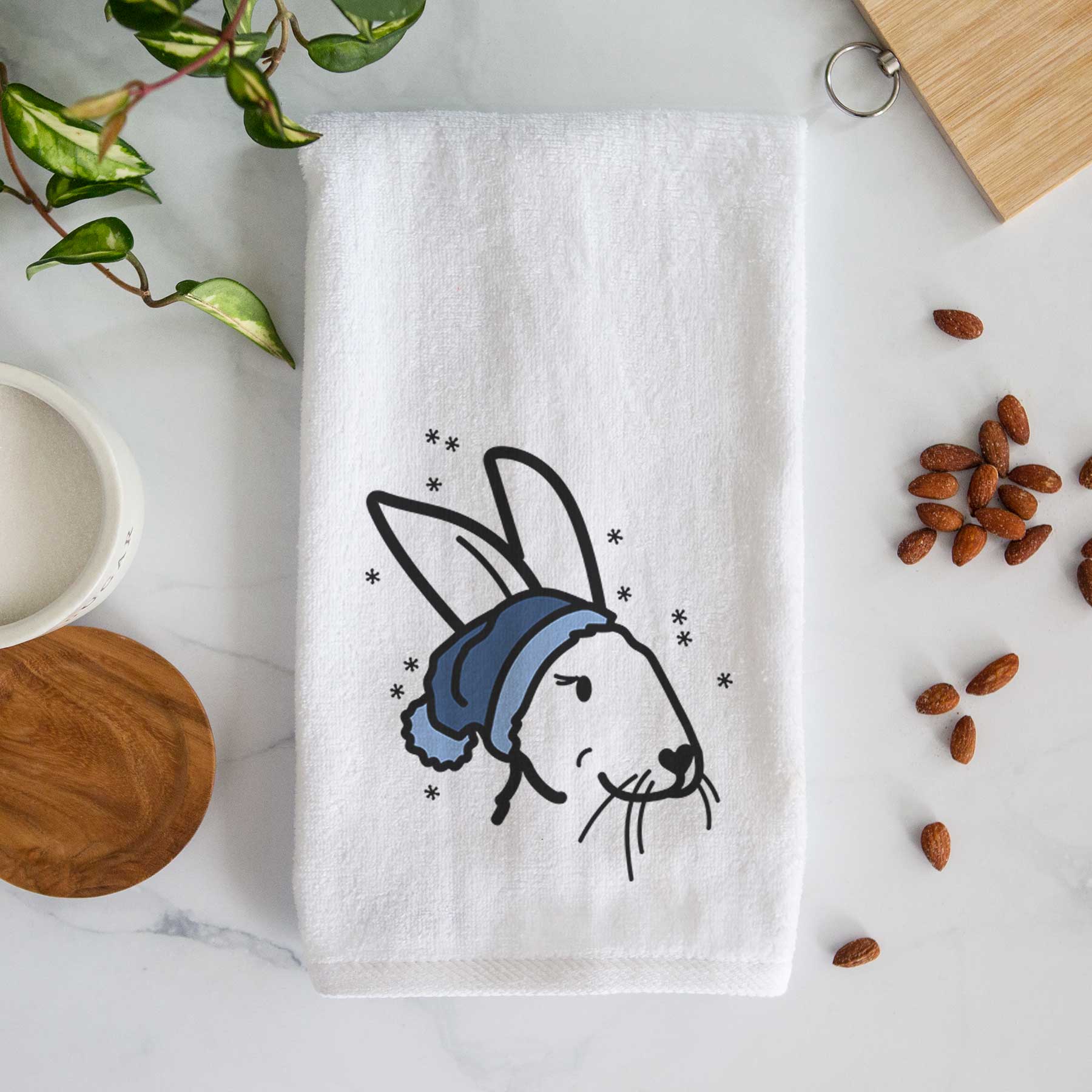 Frosty Rex Rabbit - Betsy - Decorative Hand Towel