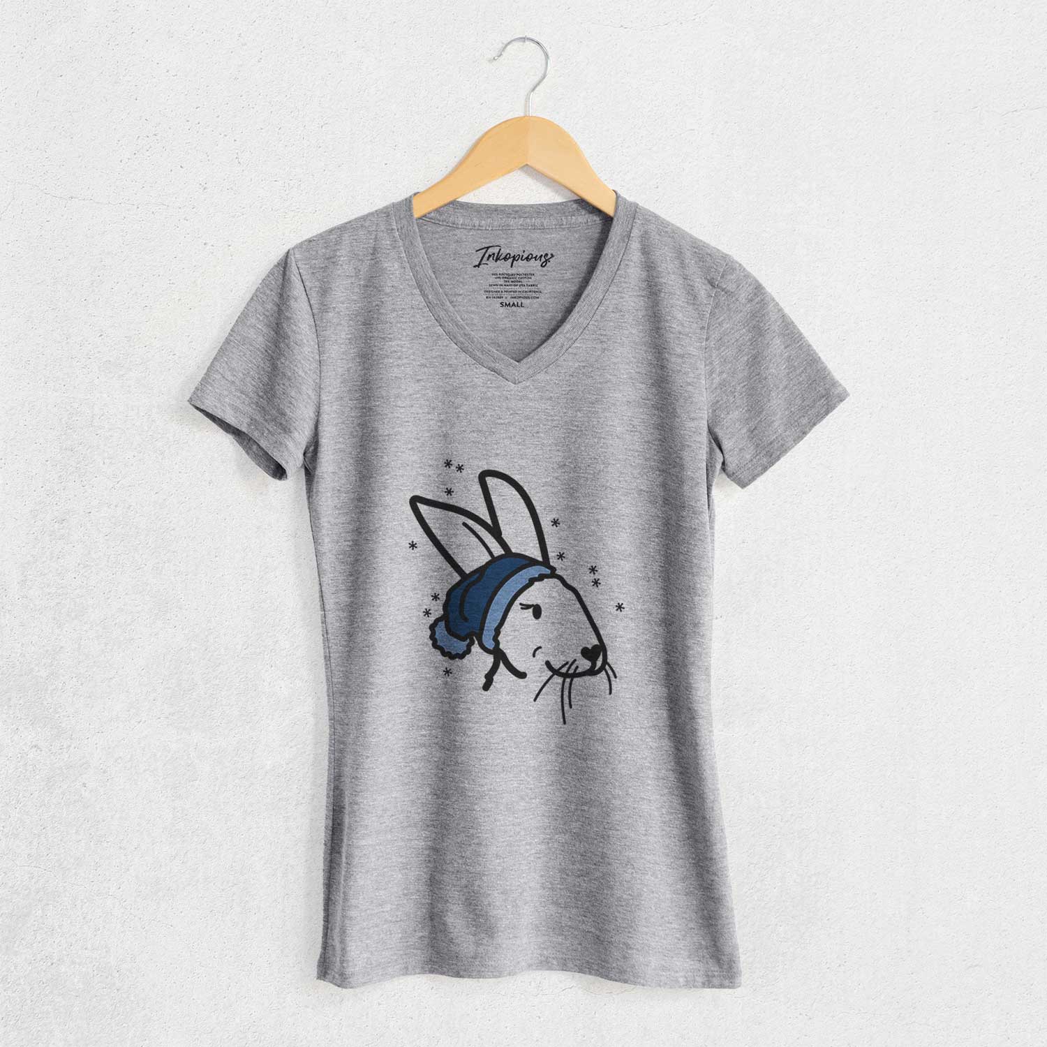 Frosty Rex Rabbit - Betsy - Women's V-neck Shirt