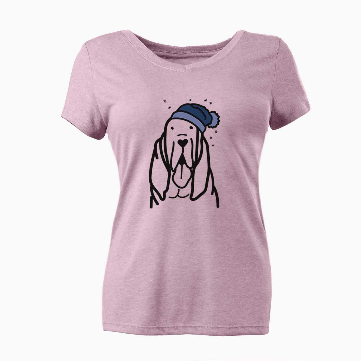 Frosty Bloodhound - Women's V-neck Shirt