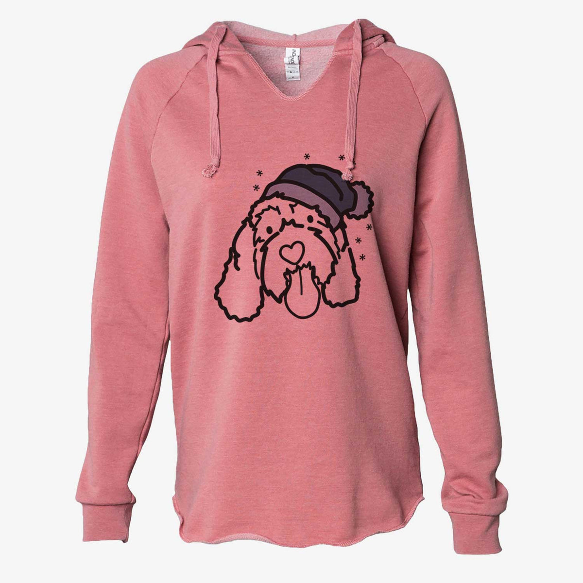 Frosty Portguese Water Dog - Bo - Cali Wave Hooded Sweatshirt