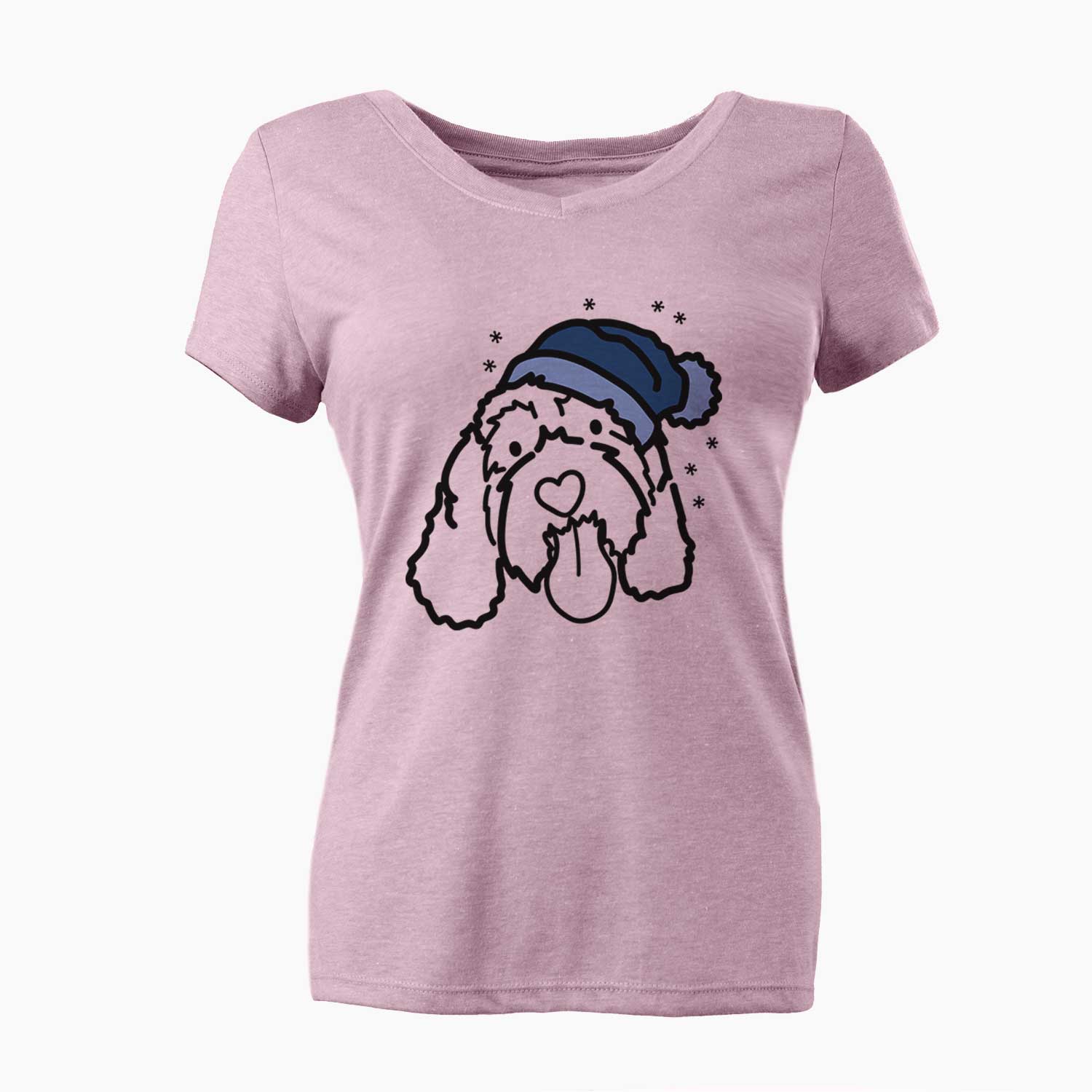 Frosty Portguese Water Dog - Bo - Women's V-neck Shirt