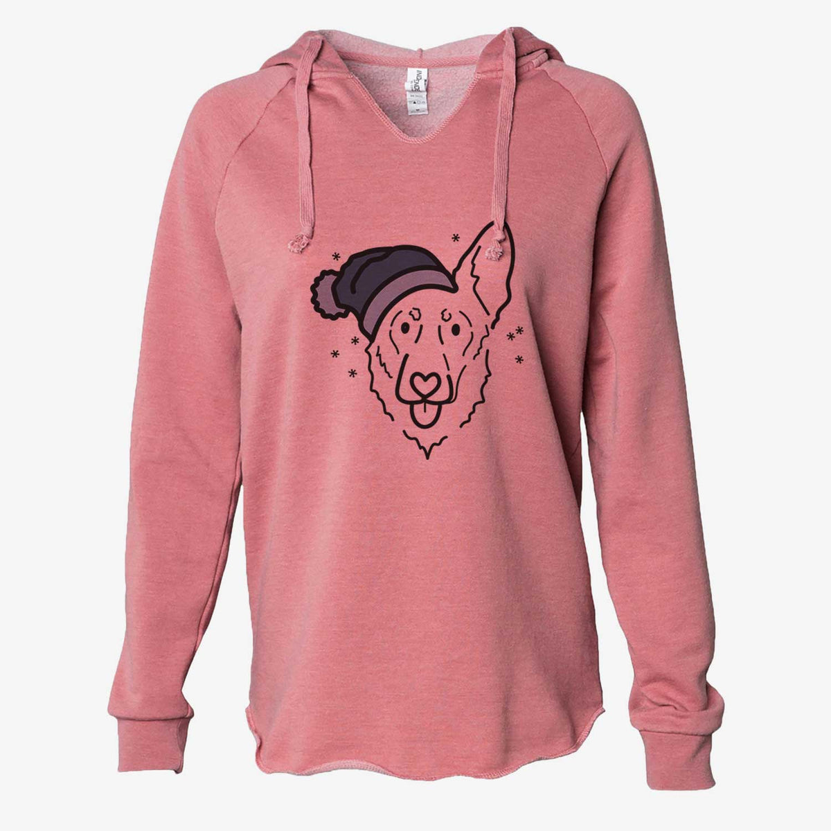 Frosty Shepherd Mix - Bodhi - Cali Wave Hooded Sweatshirt