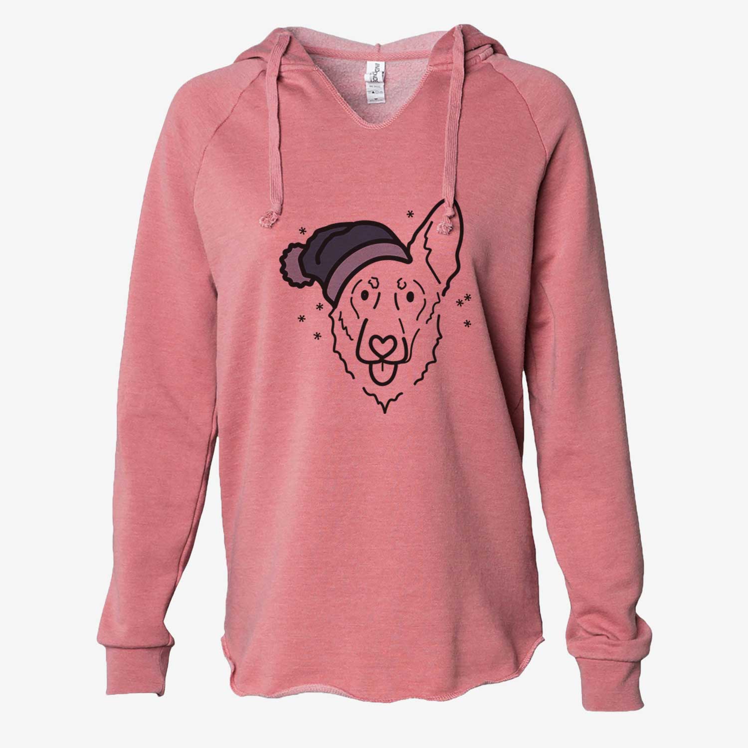 Frosty Shepherd Mix - Bodhi - Cali Wave Hooded Sweatshirt