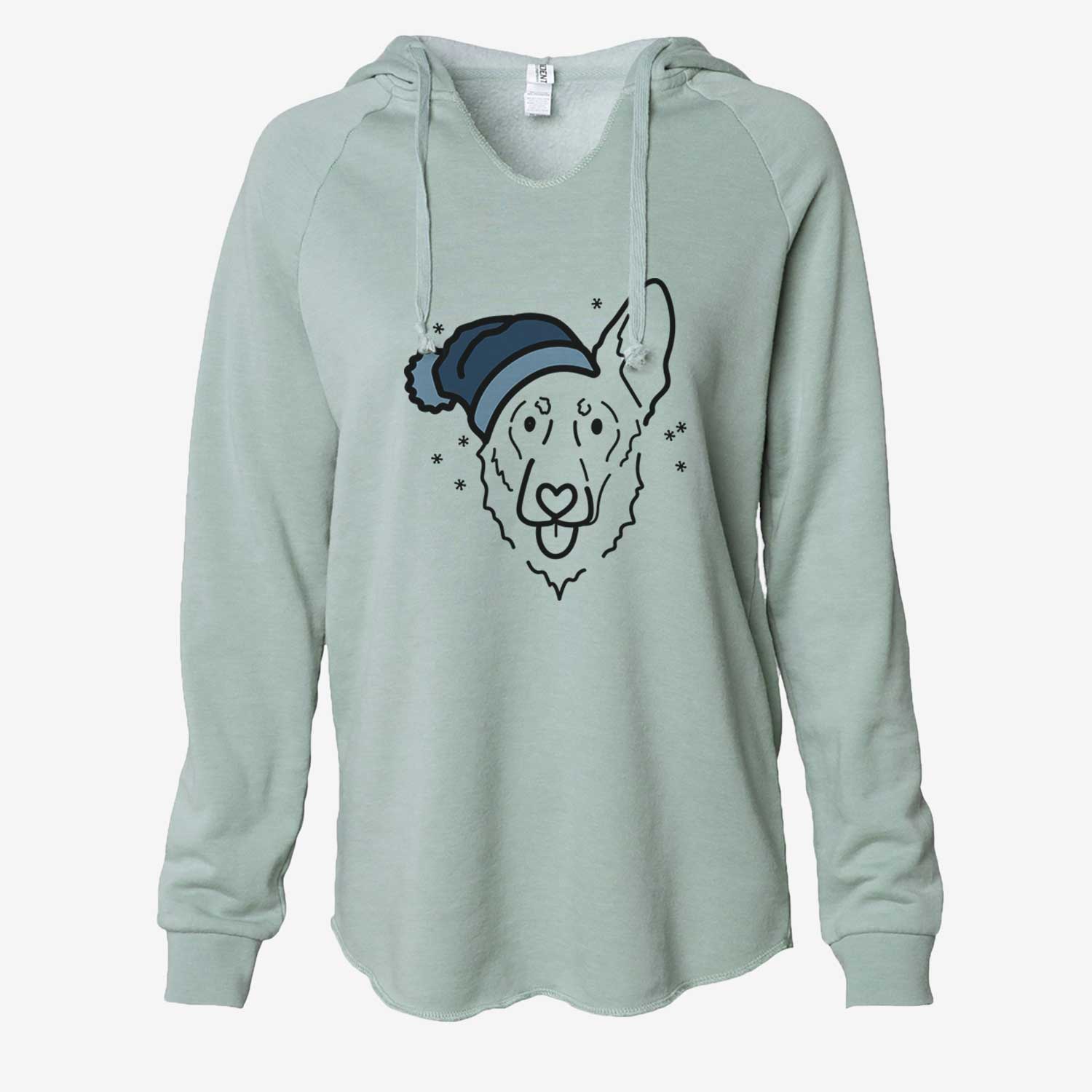 Frosty Shepherd Mix - Bodhi - Cali Wave Hooded Sweatshirt