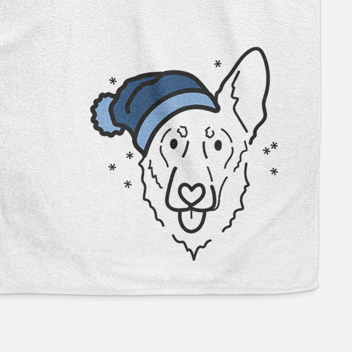 Frosty Shepherd Mix - Bodhi - Decorative Hand Towel