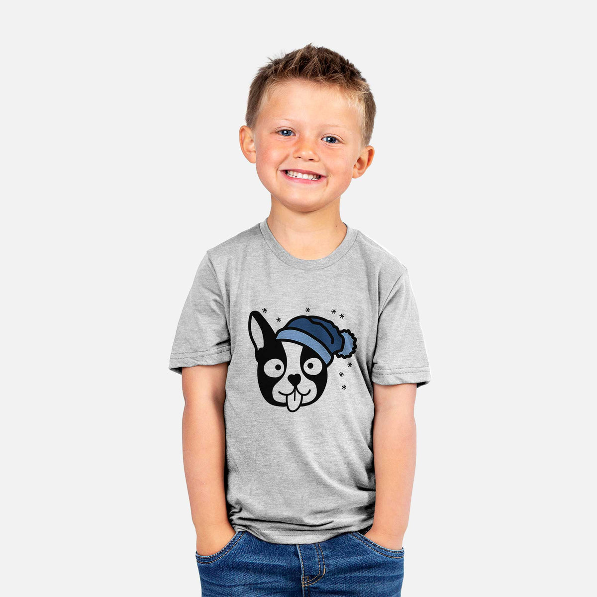 Frosty Boston Terrier - Kids/Youth/Toddler Shirt