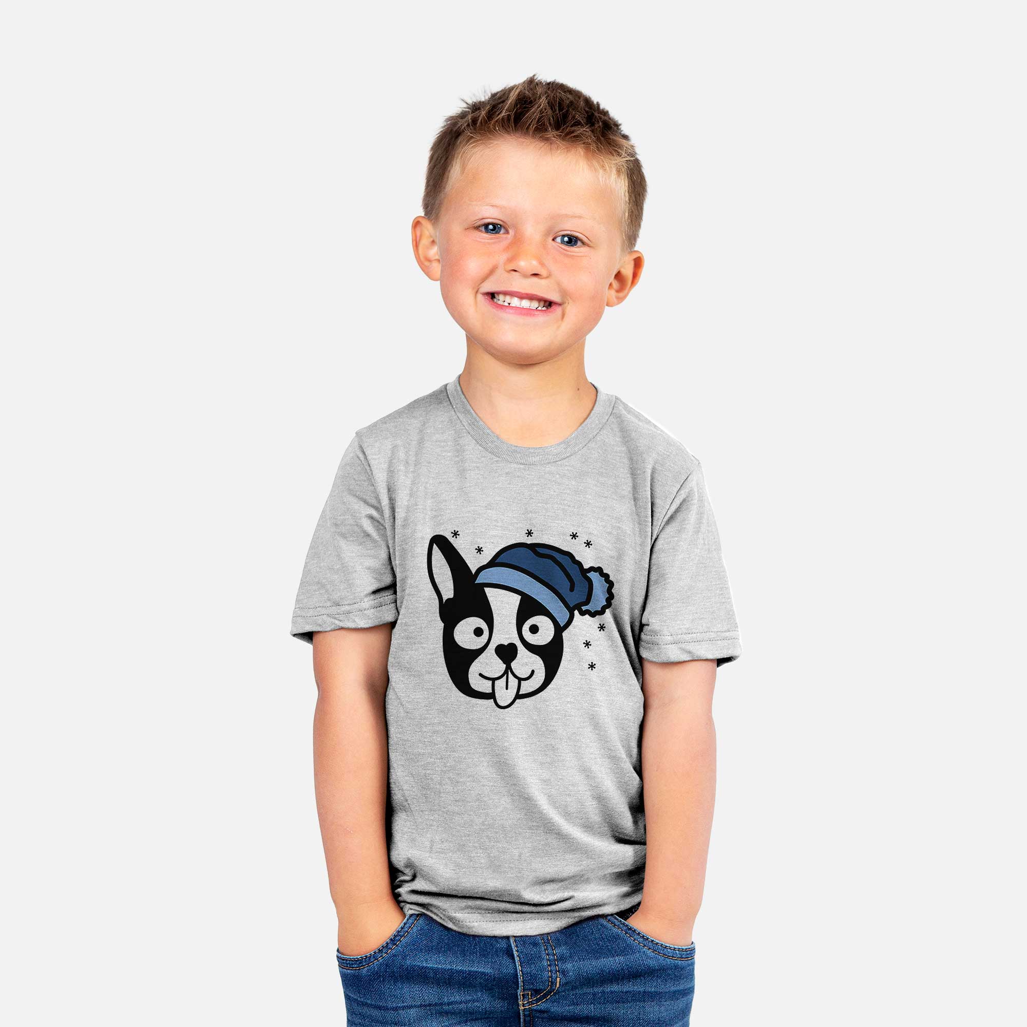 Frosty Boston Terrier - Kids/Youth/Toddler Shirt
