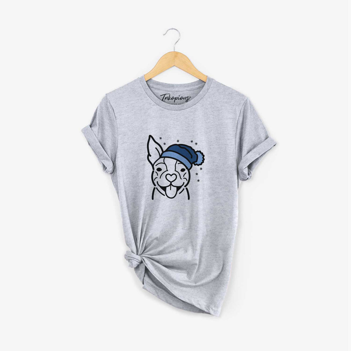 Frosty Happy Boston Terrier - Unisex Crewneck