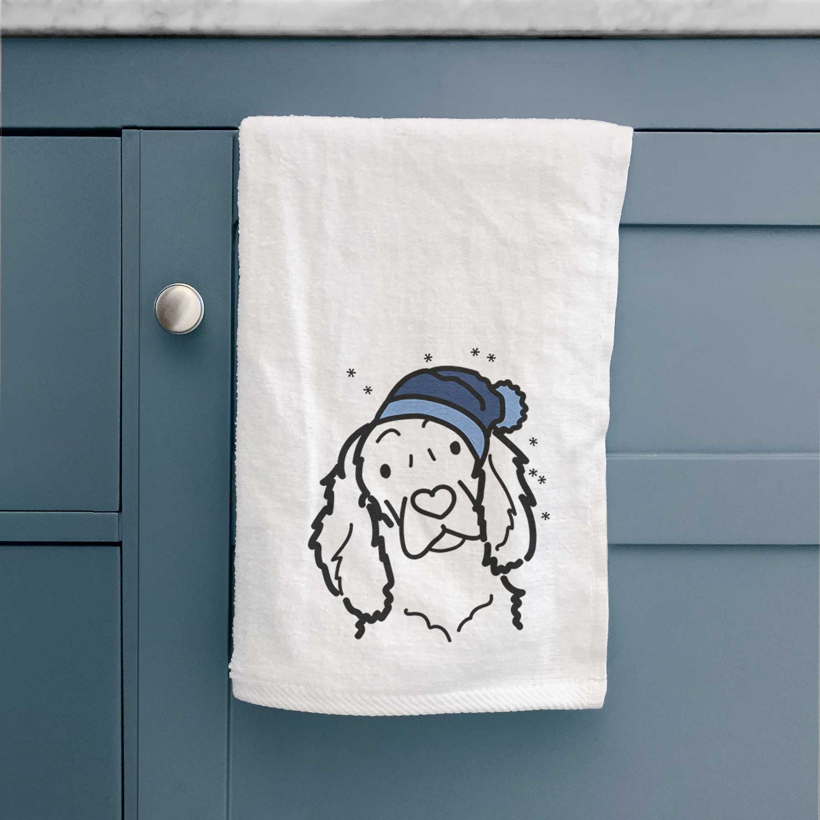 Frosty Boykin Spaniel - Decorative Hand Towel