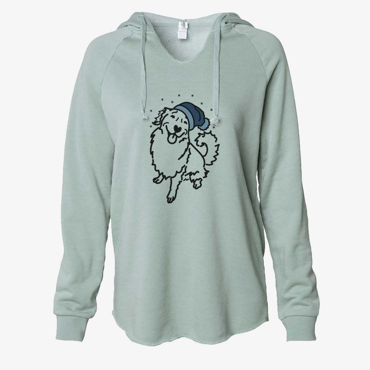 Frosty Golden Retriever - Brinkley - Cali Wave Hooded Sweatshirt
