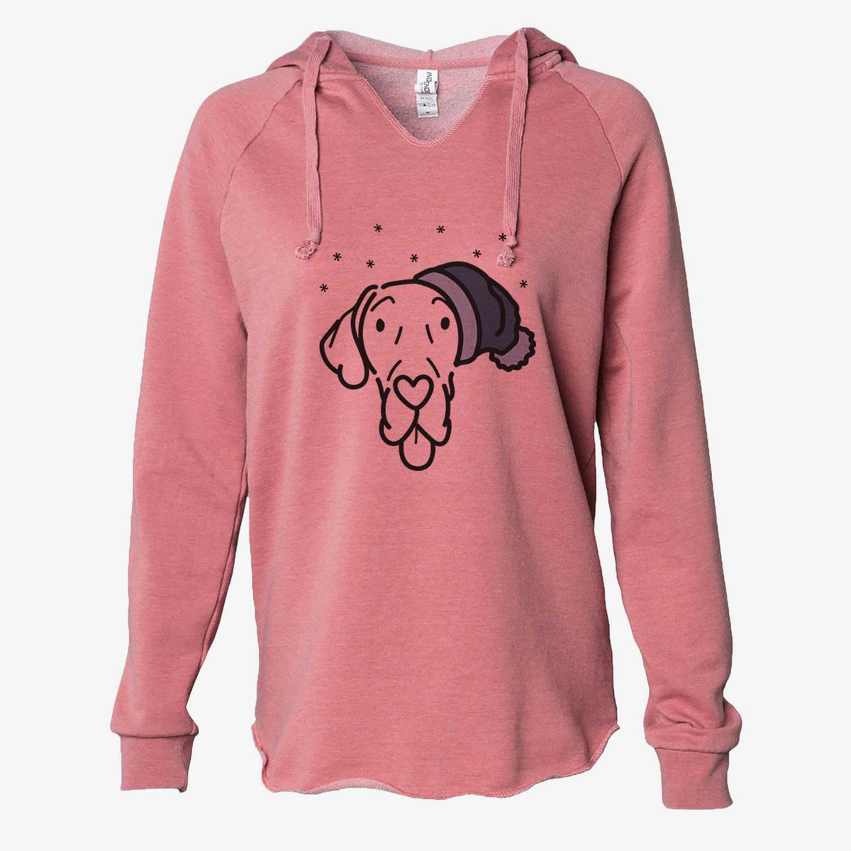 Frosty Great Dane - Bruce - Cali Wave Hooded Sweatshirt
