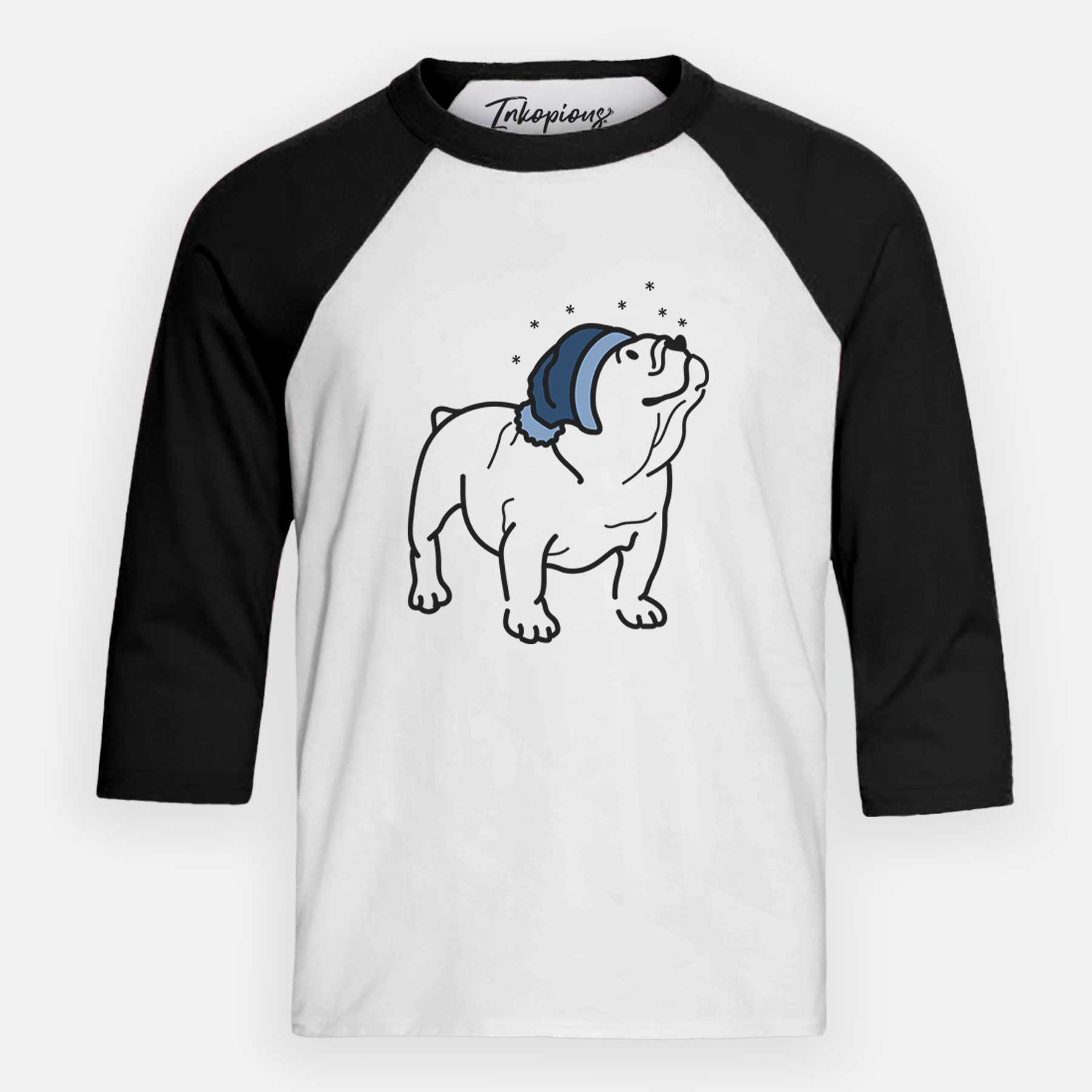 Frosty English Bulldog - Bruno - Youth 3/4 Long Sleeve