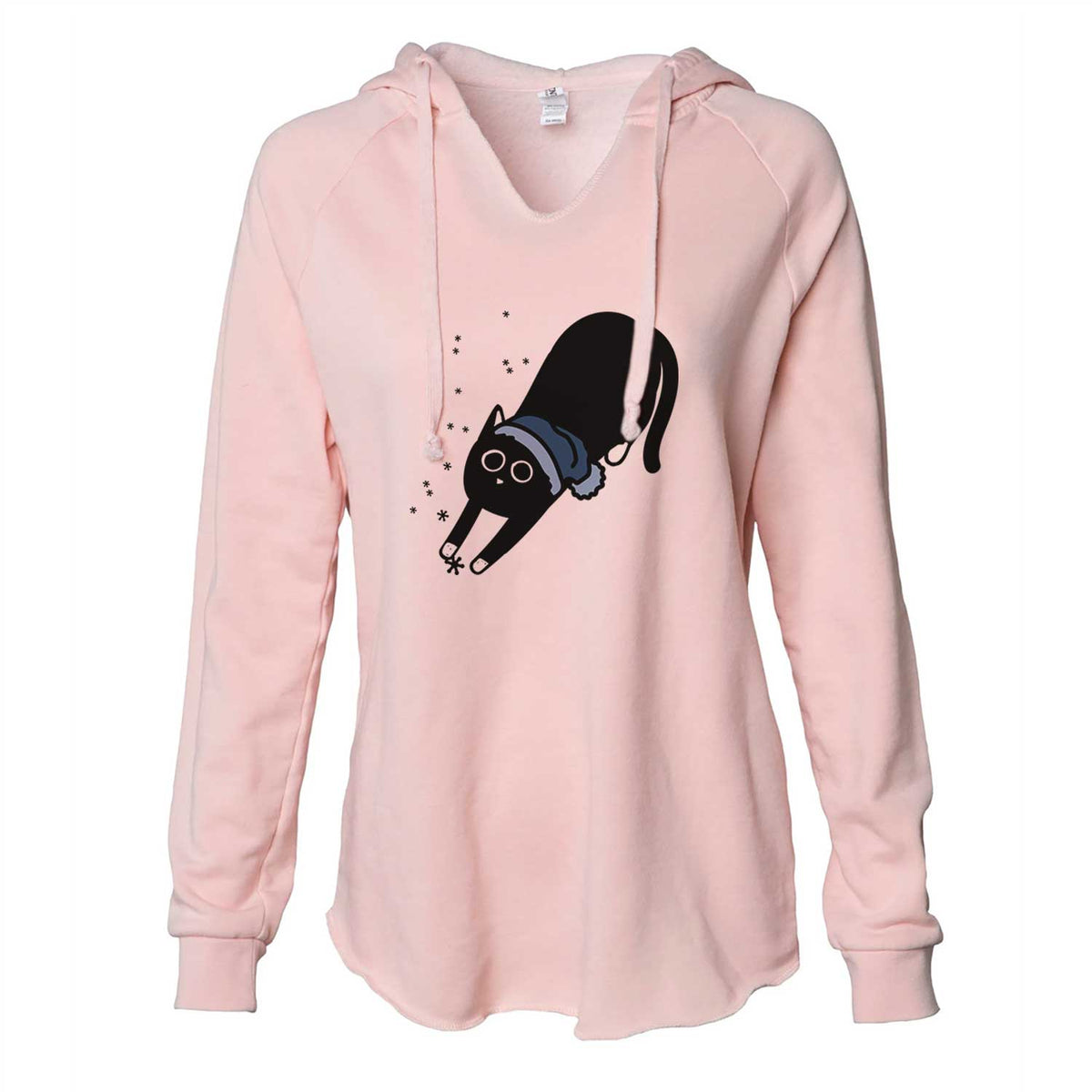 Frosty Black Cat - Bug - Cali Wave Hooded Sweatshirt