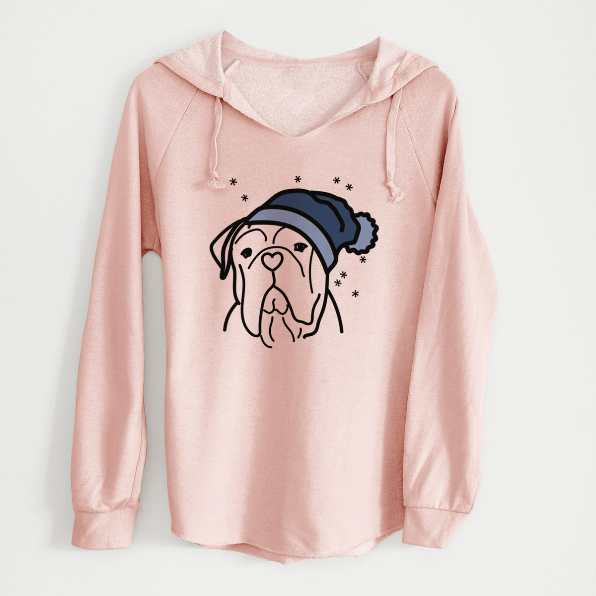 Frosty Bull Mastiff - Vivian - Cali Wave Hooded Sweatshirt