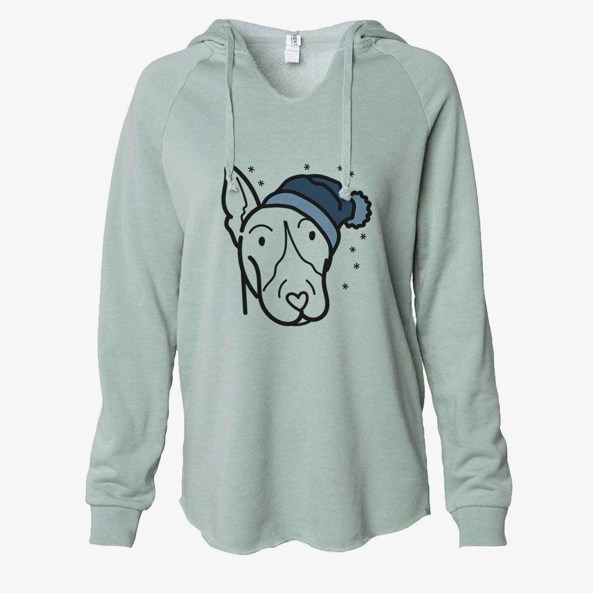 Frosty Bull Terrier - Cali Wave Hooded Sweatshirt