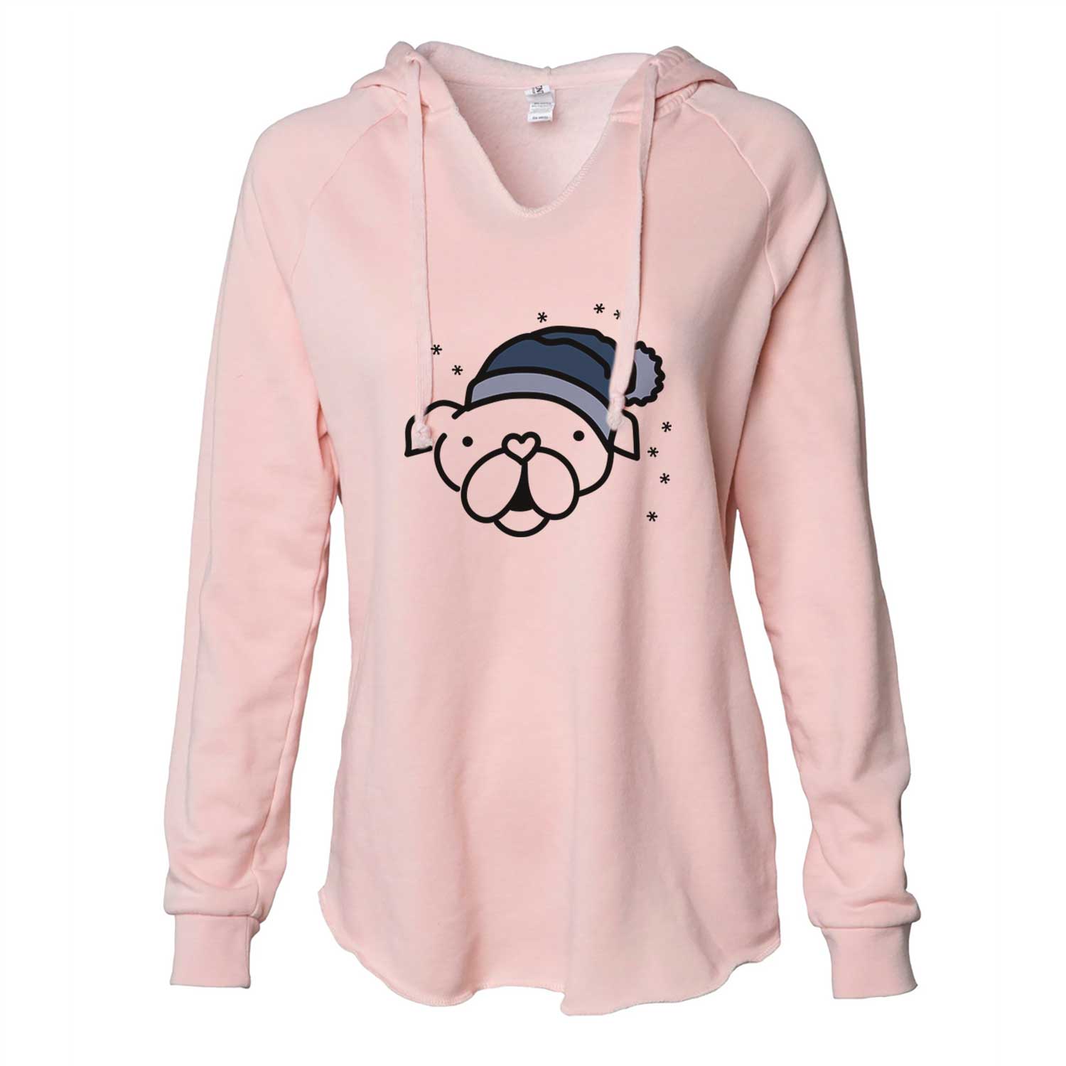 Frosty English Bulldog - Cali Wave Hooded Sweatshirt