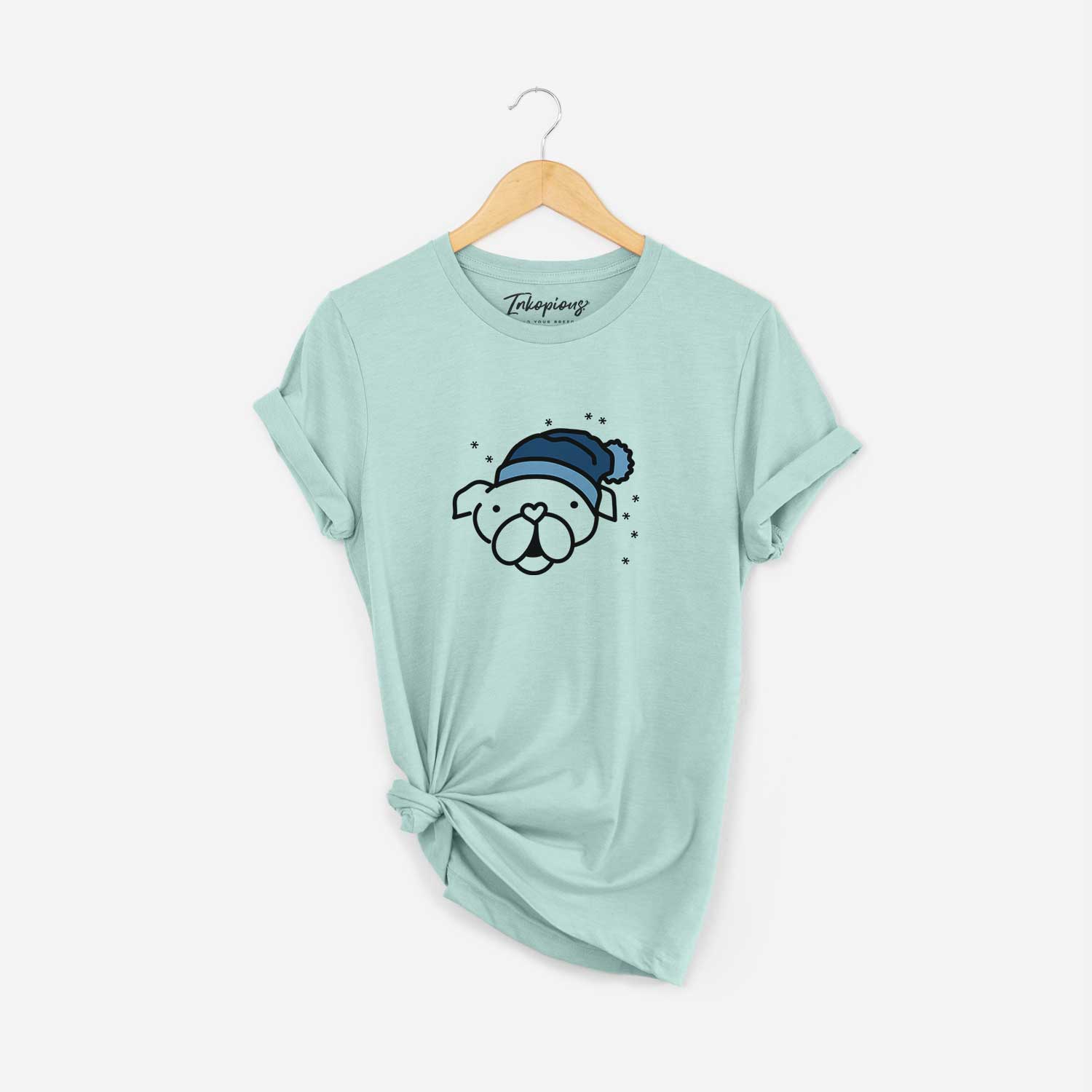 Frosty English Bulldog - Unisex Crewneck