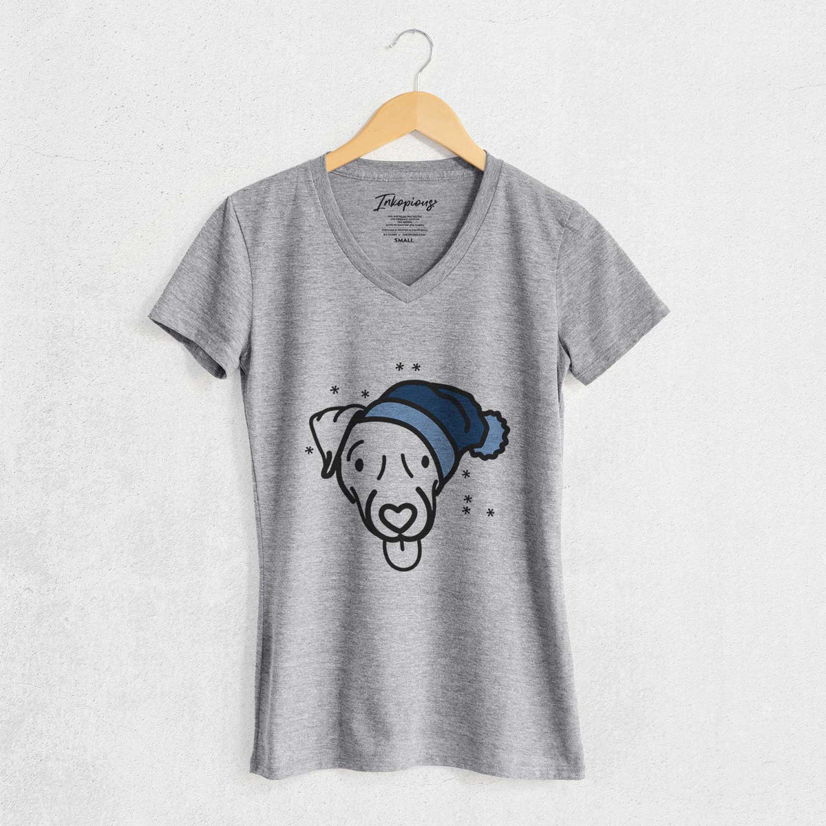 Frosty Jack Russell Terrier - Cammy - Women's V-neck Shirt