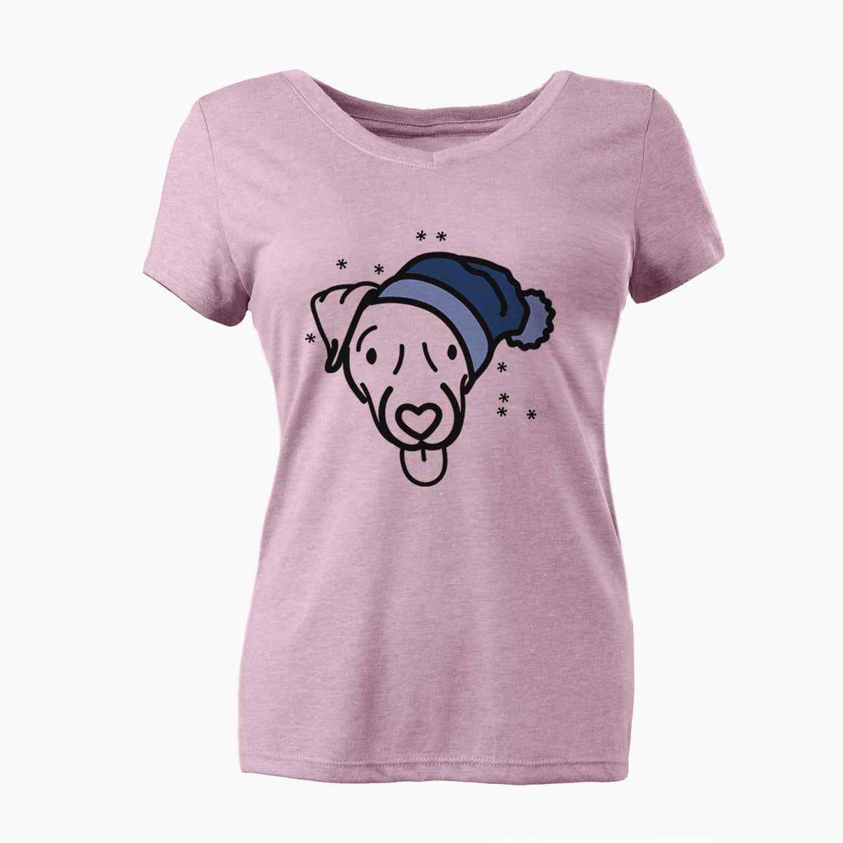 Frosty Jack Russell Terrier - Cammy - Women's V-neck Shirt