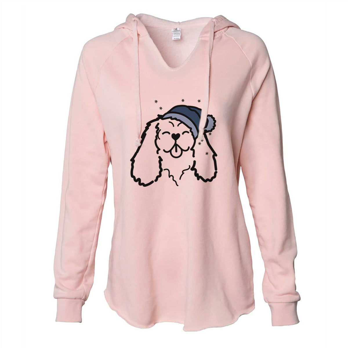 Frosty Cavalier King Charles Spaniel - Cali Wave Hooded Sweatshirt