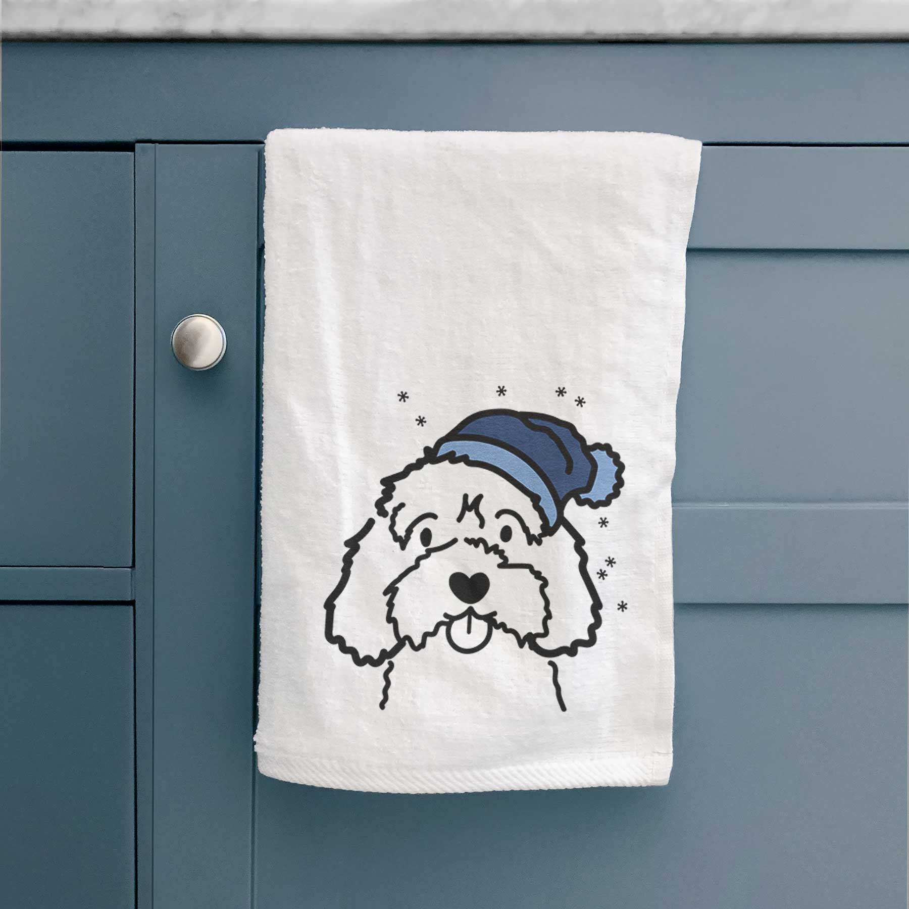 Frosty Cavapoo - Decorative Hand Towel